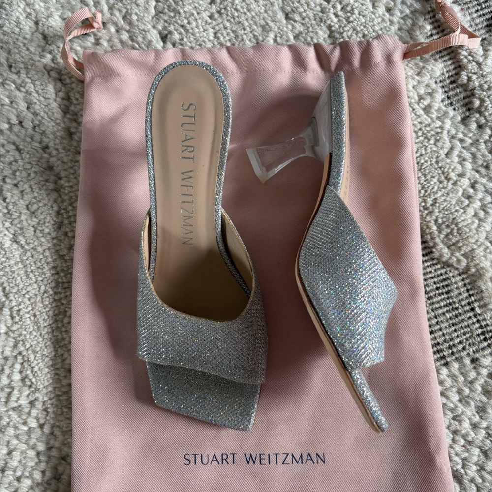 Stuart Weitzman Tia 75 Metallic Sandals